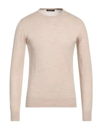 Aragona Man Sweater Beige Size 48 Merino Wool In Pink