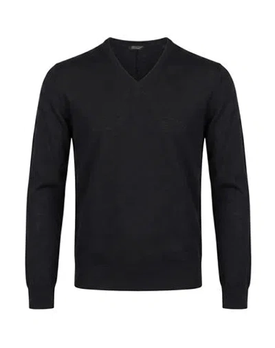 Aragona Man Sweater Black Size 38 Cashmere, Silk In Multi