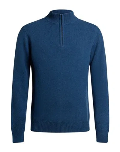Aragona Man Sweater Blue Size 38 Cashmere In Black