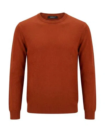 Aragona Man Sweater Brick Size 38 Merino Wool, Cashmere In Red