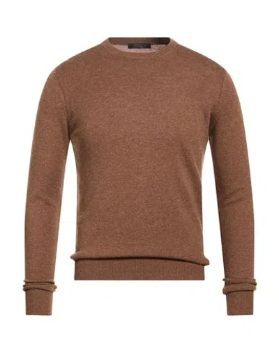 Aragona Man Sweater Brown Size 36 Merino Wool, Cashmere