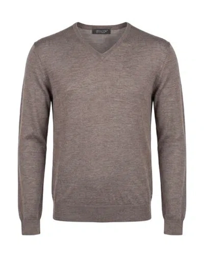 Aragona Man Sweater Brown Size 42 Cashmere, Silk