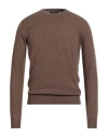 Aragona Man Sweater Brown Size 42 Merino Wool, Cashmere