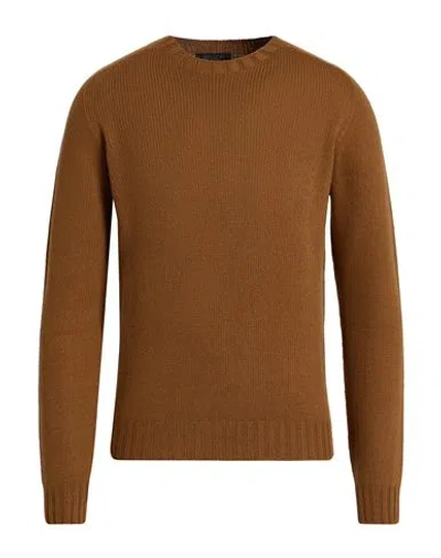 Aragona Man Sweater Brown Size 42 Wool, Cashmere