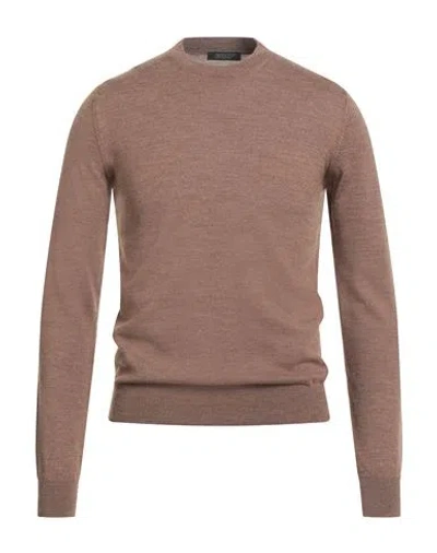 Aragona Man Sweater Brown Size 44 Merino Wool