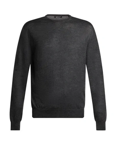 Aragona Man Sweater Charcoal Size 40 Cashmere, Silk In Gray