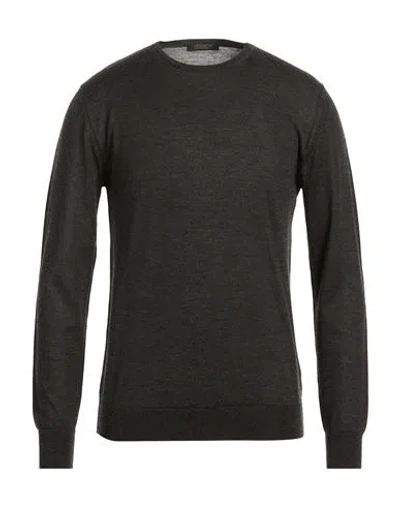Aragona Man Sweater Charcoal Size 44 Cashmere, Silk In Gray