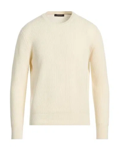 Aragona Man Sweater Cream Size 44 Cashmere In White
