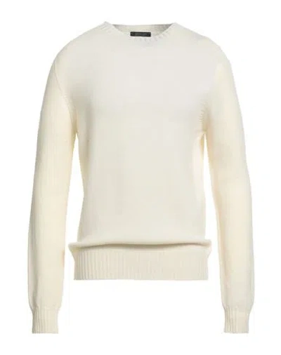 Aragona Man Sweater Cream Size 44 Wool In White