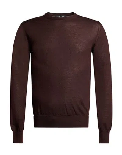Aragona Man Sweater Dark Brown Size 38 Cashmere, Silk