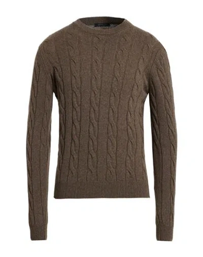 Aragona Man Sweater Dark Brown Size 42 Cashmere