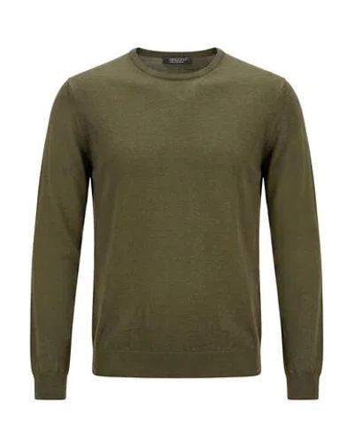 Aragona Man Sweater Dark Green Size 38 Cashmere, Silk