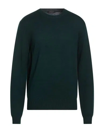 Aragona Man Sweater Dark Green Size 44 Merino Wool