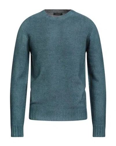 Aragona Man Sweater Deep Teal Size 42 Wool, Cashmere In Blue