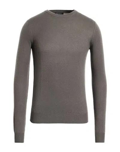 Aragona Man Sweater Gunmetal Size 40 Virgin Wool, Cashmere In Brown