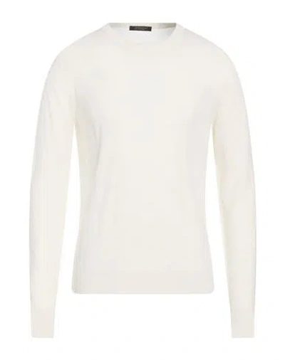 Aragona Man Sweater Ivory Size 36 Merino Wool In White