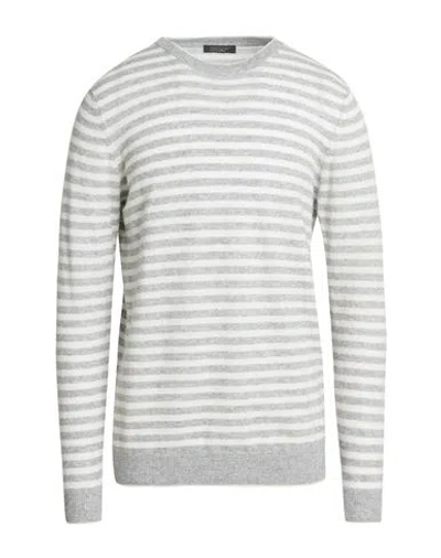 Aragona Man Sweater Ivory Size 44 Cashmere, Linen In White