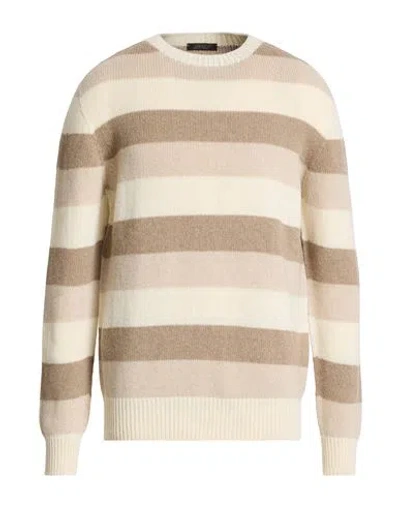 Aragona Man Sweater Ivory Size 44 Cashmere In Multi