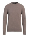 Aragona Man Sweater Khaki Size 42 Cashmere In Beige