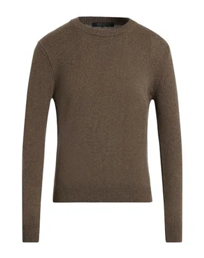 Aragona Man Sweater Khaki Size 42 Cashmere In Brown