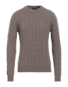 Aragona Man Sweater Khaki Size 44 Cashmere In Beige