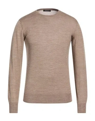 Aragona Man Sweater Light Brown Size 46 Merino Wool In Pink