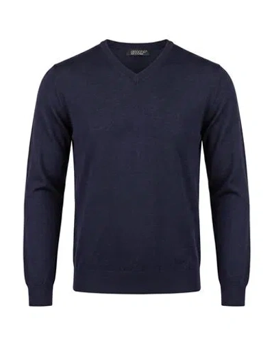 Aragona Man Sweater Midnight Blue Size 38 Cashmere, Silk