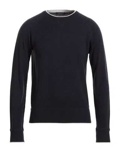 Aragona Man Sweater Midnight Blue Size 44 Cashmere In Black