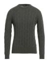 Aragona Man Sweater Military Green Size 42 Cashmere