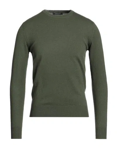 Aragona Man Sweater Military Green Size 46 Cashmere