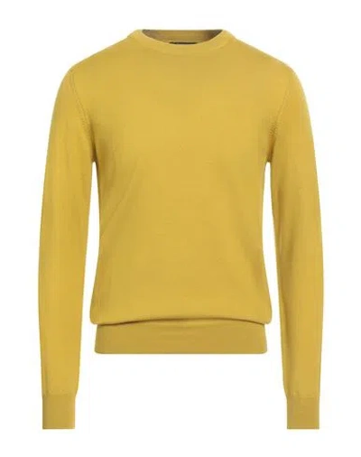 Aragona Man Sweater Mustard Size 36 Merino Wool