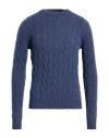 Aragona Man Sweater Navy Size 40 Cashmere In Blue