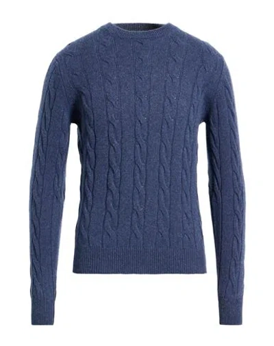Aragona Man Sweater Navy Size 40 Cashmere In Blue
