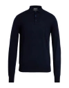 Aragona Man Sweater Navy Size 42 Merino Wool In Blue
