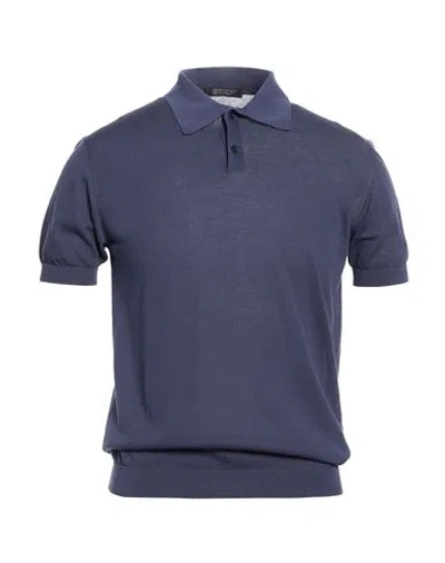 Aragona Man Sweater Navy Size 44 Cotton In Blue