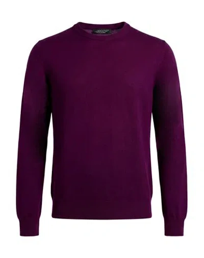 Aragona Man Sweater Plum Size 38 Merino Wool, Cashmere In Purple