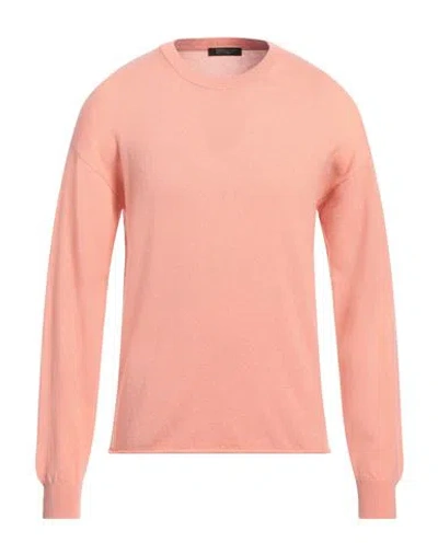 Aragona Man Sweater Salmon Pink Size 40 Cashmere