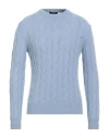 Aragona Man Sweater Sky Blue Size 44 Cashmere