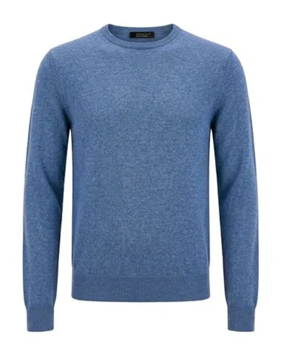 Aragona Man Sweater Slate Blue Size 40 Cashmere