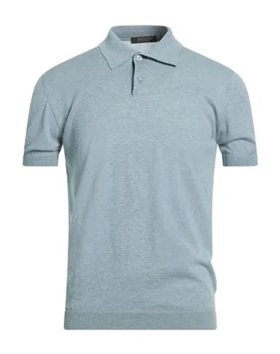 Aragona Man Sweater Slate Blue Size 42 Cotton