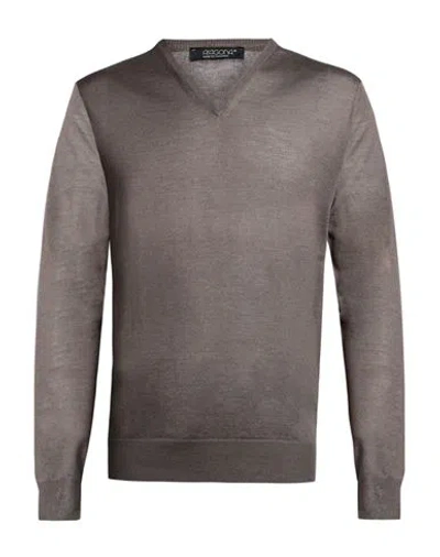 Aragona Man Sweater Taupe Size 38 Cashmere, Silk In Gray