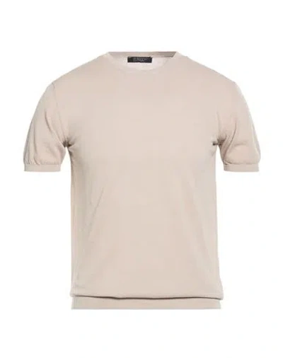 Aragona Man Sweater Taupe Size 46 Cotton In Nude