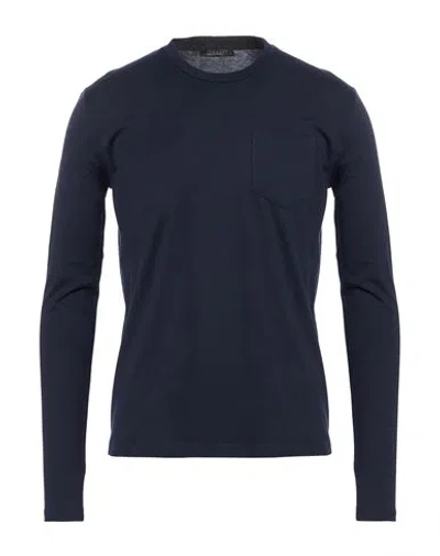 Aragona Man T-shirt Midnight Blue Size 48 Cotton