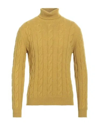 Aragona Man Turtleneck Acid Green Size 40 Cashmere In Green
