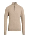 Aragona Man Turtleneck Beige Size 44 Cashmere In Neutral