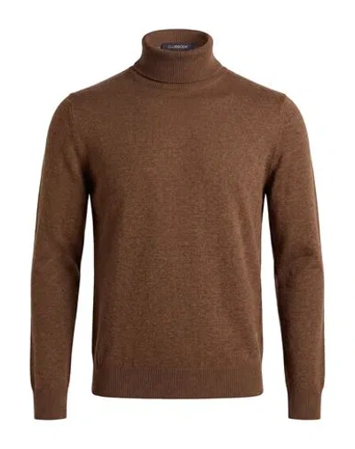 Aragona Man Turtleneck Brown Size 42 Merino Wool, Cashmere