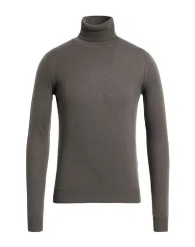Aragona Man Turtleneck Charcoal Size 38 Merino Wool, Cashmere In Green