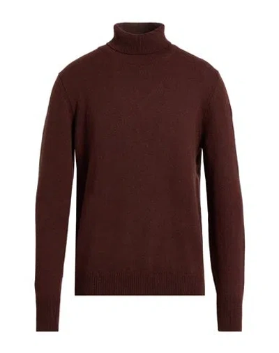 Aragona Man Turtleneck Chocolate Brown Size 42 Cashmere