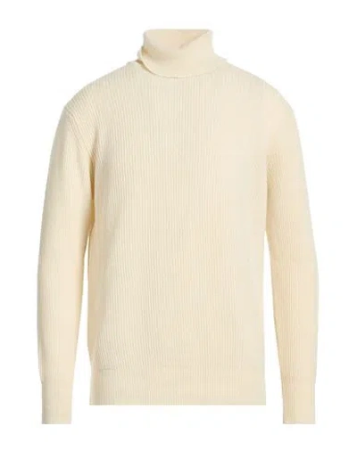 Aragona Man Turtleneck Cream Size 42 Cashmere In Neutral