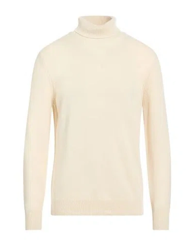 Aragona Man Turtleneck Cream Size 44 Cashmere In White